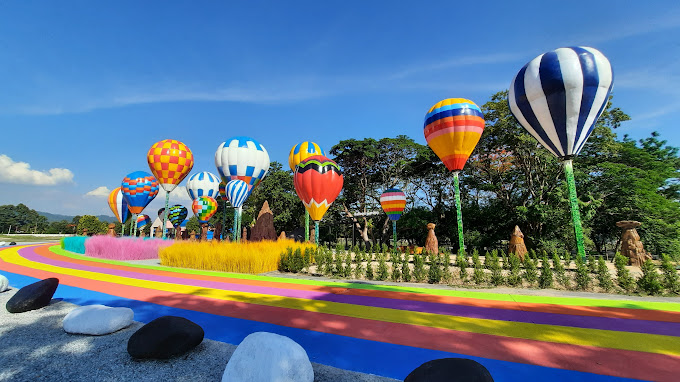 lighting art museum balloon garden in thailand